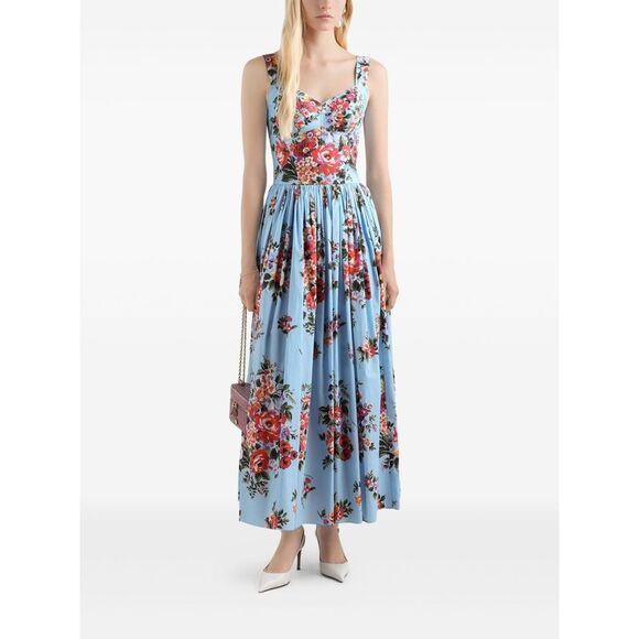 Dolce & Gabbana Women Flower Print Long Dress - Picture 3 of 5